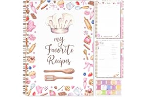 Recipe Book To Write In Your Own Recipes | 7"X10" Blank Cookbook Durable Hardcover Family Journal Hold 120 For Organizer Bind