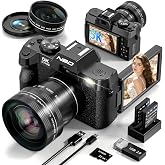 True 5K 64MP Digital Camera for Photography(Black) | Autofocus &amp; Anti-Shake,16X Zoom,WiFi,Wide-Angle Macro Lens,32GB TF Card,Vlogging Camera for YouTube &amp; Travel