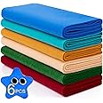 XSEINO 6 Rolls 11.8"x35" 1.4mm Thick Soft Felt Fabric Sheet 6 Assorted Matisse Series Colors Felt Pack for DIY Craft Sewing Squares Nonwoven Patchwork