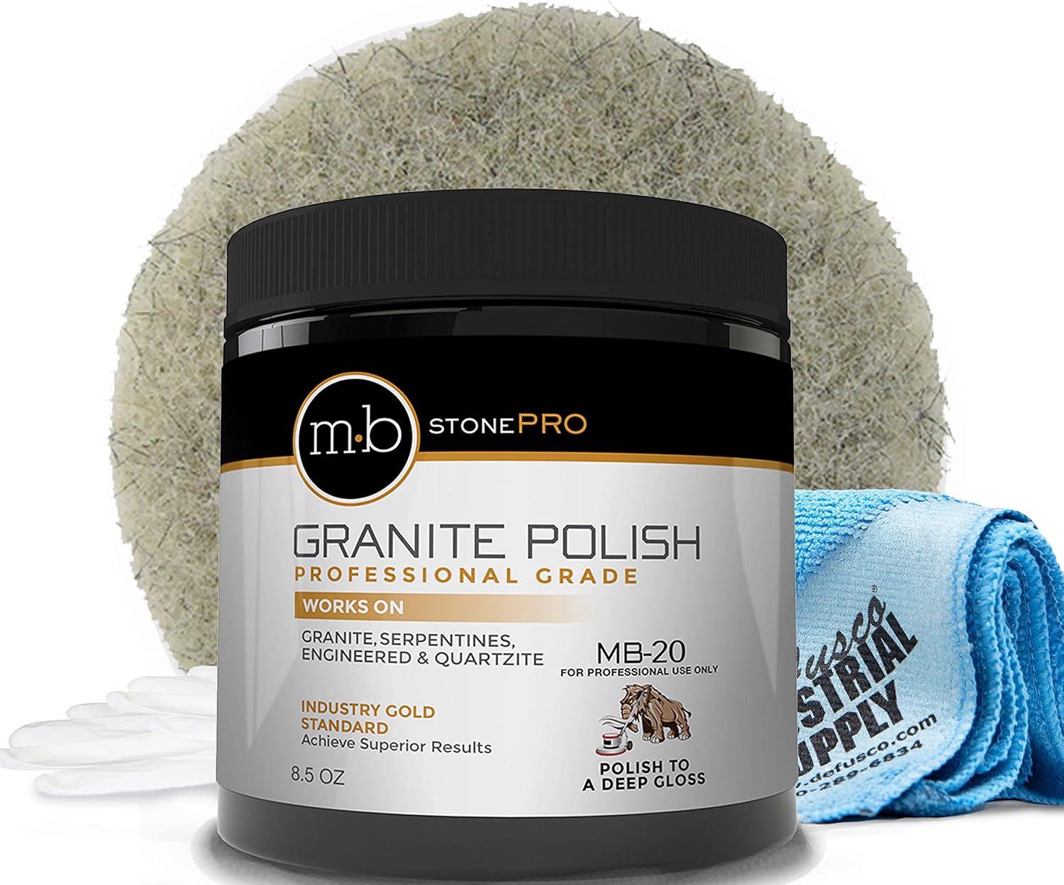 MB Stone Care Granite Polishing Compound 8.5 oz Norton