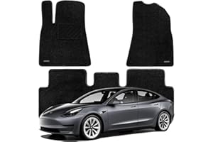 WENNEBIRD Superior Carpet Floor Mats for Tesla Model 3 2017-2023, Premium All Weather Anti-Slip Waterproof Floor Liners Car Interior Accessories - Black