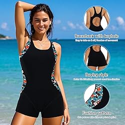 Zando Womens Swimsuits with Shorts Dive Skins for