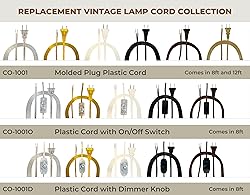 Royal Designs Lamp Cord with Molded Plug, Stripped