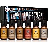 P&J Trading Fragrance Oil The Study Set | Leather, Coffee, Old Books, Cedar, Amber, Sweet Tobacco Candle Scents for Candle Making, Freshie, Soap Making Supplies, Diffuser Oil Scents