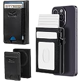 Claasico MagSafe Wallet for Men | RFID Blocking Slim Leather Card Holder with Pop-Up Mechanism | Ultra-Thin, Magnetic Design, Front Pocket Wallet, Compatible with MagSafe iPhone Models