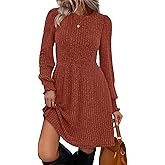 SAMPEEL Dresses for Women 2025 Long Sleeve Fall Fashion Casual Sweater Dress Trendy Outifts
