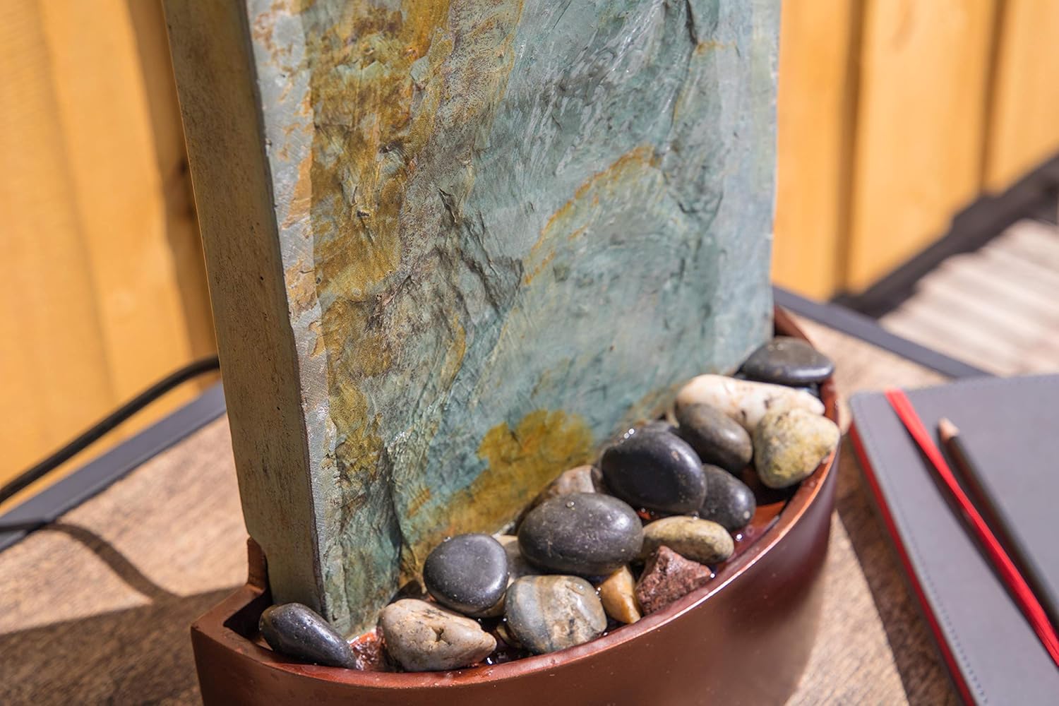 Kenroy Home 51027SLCOP Riverbed Fountains, 26" H, Slate and Copper Finish : Garden & Outdoor