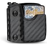 TACTICAL GEEK TX2 Lighter Pouch, Portable Lighter Holder with Pocket Belt Clip, Anti-Scratch Protective Storage Case for Daily Carry, Carbon Fiber Grain