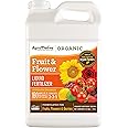 AgroThrive Fruit and Flower Organic Liquid Fertilizer - 3-3-5 NPK (ATFF1320) (2.5 Gal) for Fruits, Flowers, Vegetables, Green