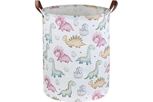 ESSME Kids Dinosaur Laundry Basket,Dinosaur Laundry Hamper for Boys Room Decor,Baby hamper,Nursery Hamper,Cute Basket.(Cute Dinosaur)