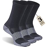 Dsource Copper Hiking Socks, Unisex Crew Cushioned Sole Arch Support Golf Running Compression Socks 6 Pairs