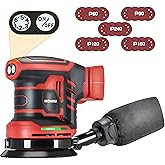 IRONFIST Orbital Sander Compatible with Milwaukee M18 Battery, 5” Brushelss Electric Random Palm Sander 21000RPM with Dust Collector for Sanding, Polishing, Waxing (Battery Not Include)