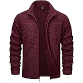 MAGCOMSEN Men's Fleece Jacket Lightweight Full Zip Jackets Casual Soft Warm Winter Coats Zip Up Sweater with Pockets