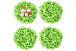 MARFOREVER 200g Paper Easter Grass, Shredded Paper Grass for Easter Basket filling Gift Wrapping Green Basket Filler Bulk for