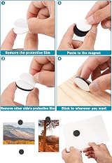 FINDMAG 12 Pack 30x3mm Neodymium Magnets 8 kg Pull Black Disc with Adhesive view 4