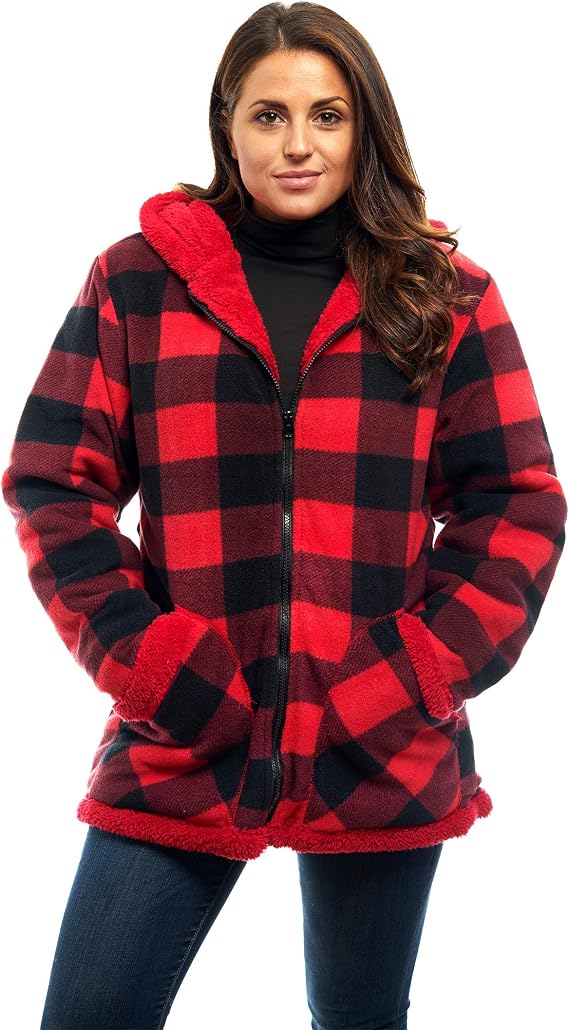 cropped teddy jacket with hood