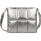 Comfyable Puffy Laptop Sleeve 13 inch 14 inch,Puffer Laptop Carrying Case with Crossbody Strap, Pillow Case Compatible with MacBook Air M4 2025 M3 M2 M1, MacBook Pro M5 M4 Pro/Max, PU Leather Cover