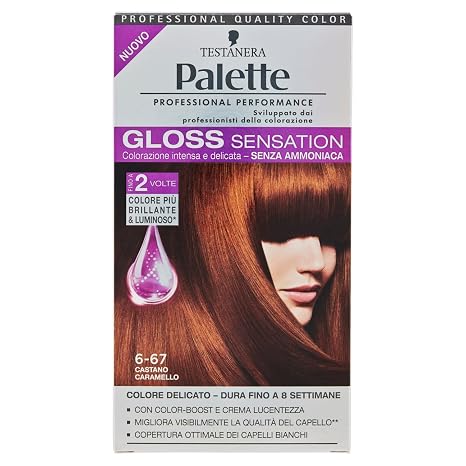 Schwarzkopf Palette Gloss Sensation Colorazione Tono Su Tono Senza Ammoniaca 6 67 Castano Caramello