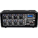 Seismic Audio - SA-MA8C - 8 Channel 400 Watt Powered PA Head Mixer with Bluetooth and Effects
