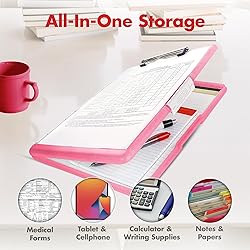 Dexas Slimcase 2 Plastic Clipboard with Storage and