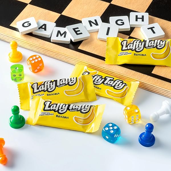 LAFFY TAFFY MINI BAR BAG, BANANA, CHEWY TAFFY CANDY, 3.5 OZ