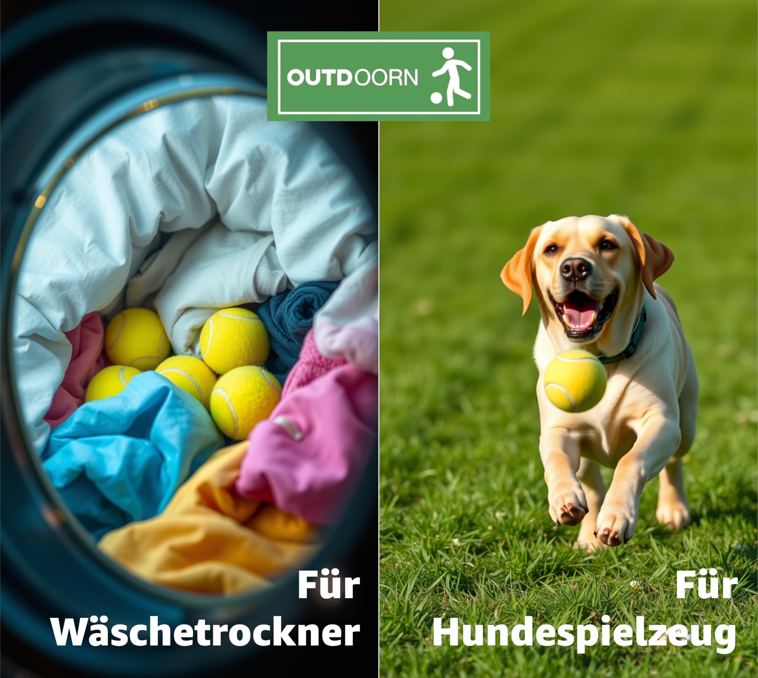 OUTDOORN 12er Tennisbälle - Wettkampf & Training - Tennisball gelb für Kinder & Hunde & Waschmaschine 5