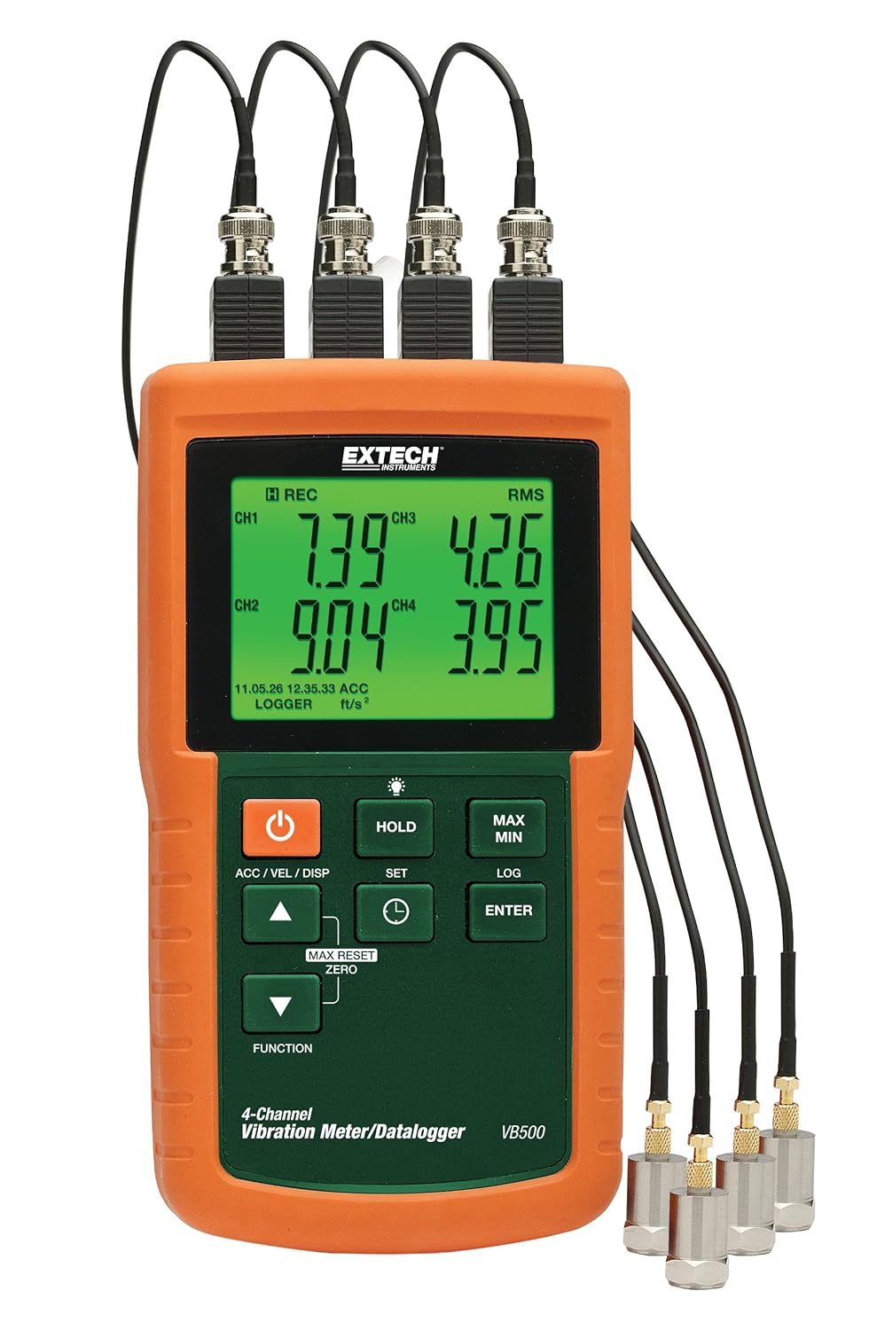 Extech Instruments VB500 4Channel Vibration Meter/Data Logger Amazon.co.uk Business, Industry