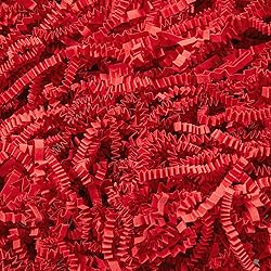 Mefleet 1 LB Crinkle Cut Paper Shred Filler Red