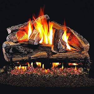 Peterson Real Fyre 24-Inch Rugged Split Oak Gas Logs (Logs Only - Burner Not Included)