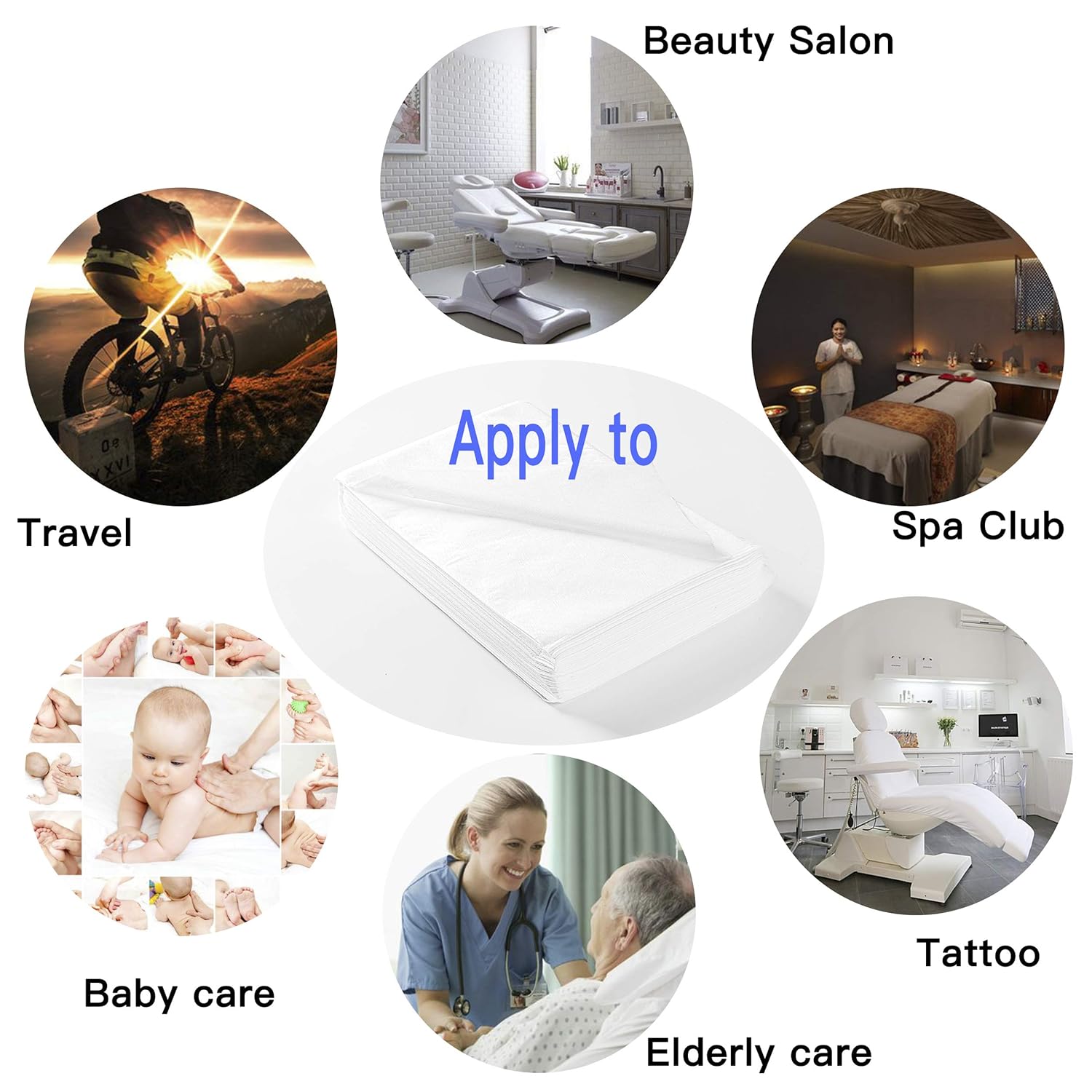 20 PCS Massage Table Sheets Disposable Non Woven SPA Bed Cover Breathable Polypropylene Fabric 31" x 70": Health & Personal Care