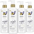 Dove Body Love Body Cleanser Night Recovery 4 Count For Dry and Worn Down Skin Body Wash with Retinol Serum and Botanical Oils 17.5 oz