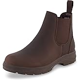 CUSHIONAIRE Women's Britain Chelsea Boots, Soft Vegan Leather, Non-Slip Sole, Memory Foam, Back Pull Tab, Ankle Boots for Women, Wide Widths