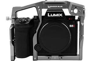 KONDOR BLUE LUMIX S5II / X Cage Compatible with Panasonic | Built-in NATO Rails | HDMI & USB C Cable Clamp | Built-in Tools | Aerospace Grade Aluminum | Space Gray