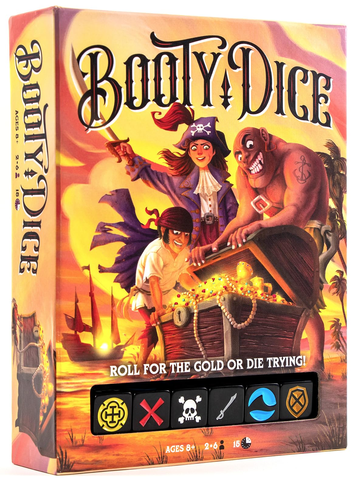 Messy Table Games Booty Dice | Quick Pirate Dice