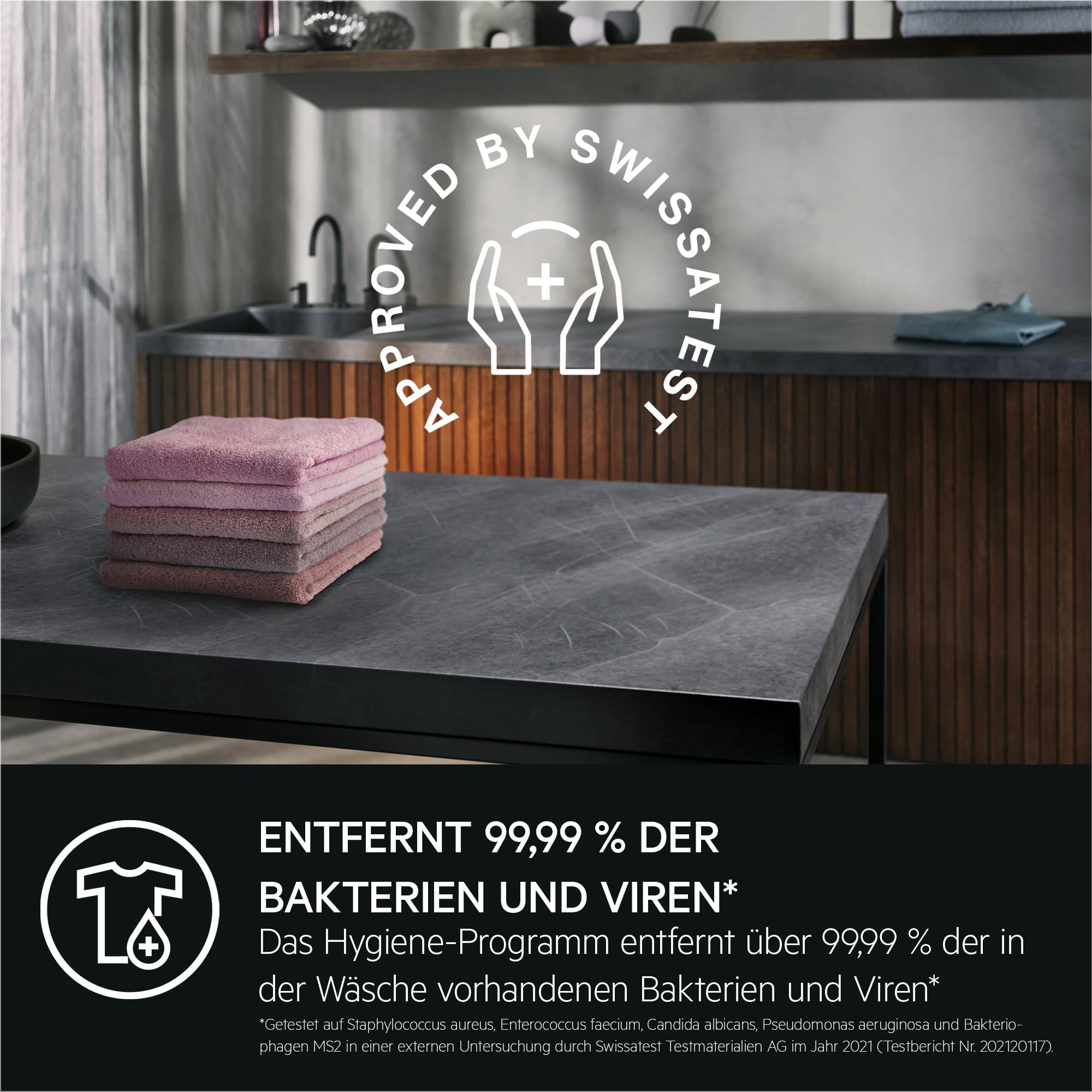 AEG Waschtrockner, 8 kg Waschen, 5 kg Trocknen, Serie 7000 ProSteam - Dampf-Programm–Weniger Bügeln & mehr Frische, EEKLD/A, NonStop 1kg-in-1h, Mengenautomatik, Inverter Motor, 1400 U/min, LWR7AMZ48WD 7