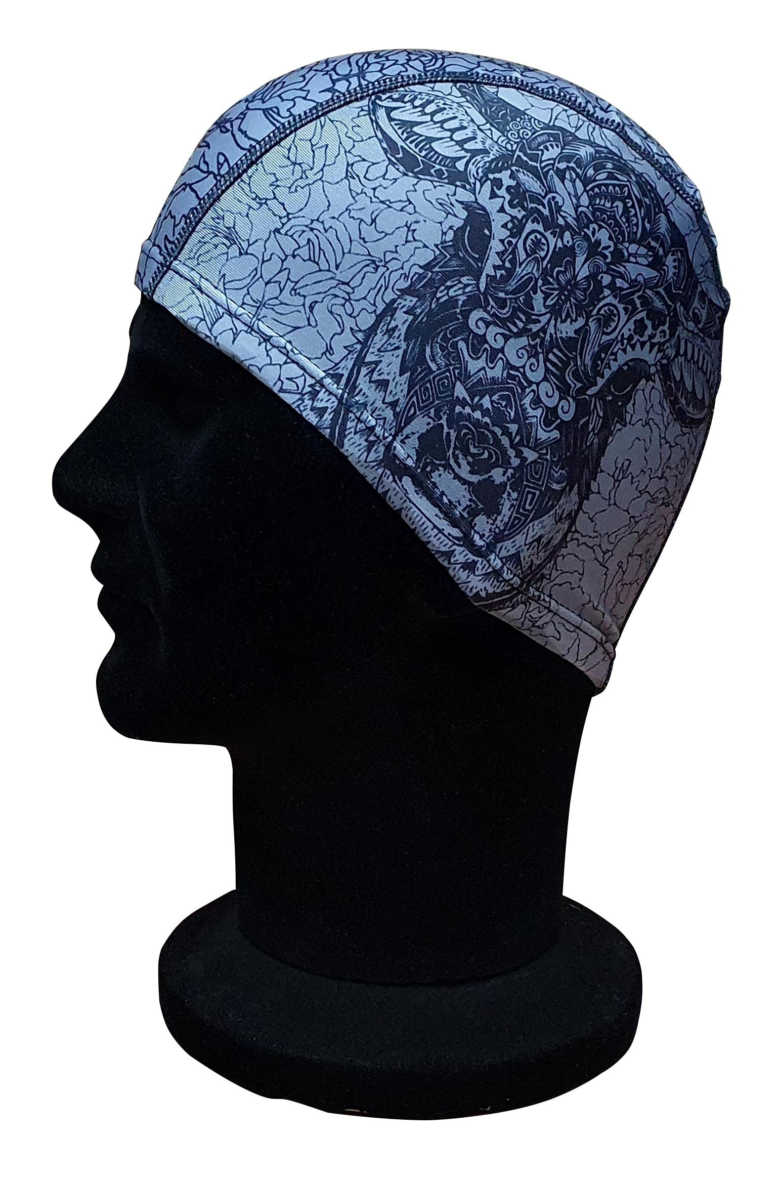 Blue Reef Stunning Asian Oriental Art Inspired Graphic Designs Spandex Elasticated Pull On Swim Cap For All Ages 3+ Years (Bull Black)