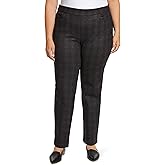 Gloria Vanderbilt Womens Pull on Trouser 4 Pocket Mid Rise Straight Leg Pant Plus