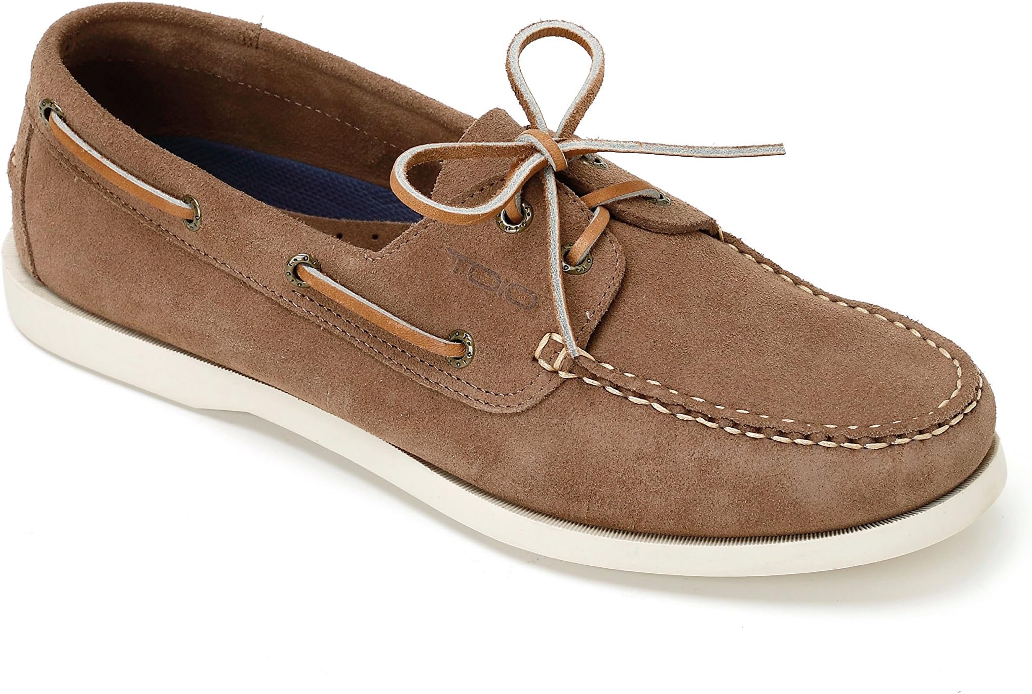TOIO HARBOUR SHOE MOCASSIN - Handcrafted 100% leather (suede) rubber sole with anti-slip tread