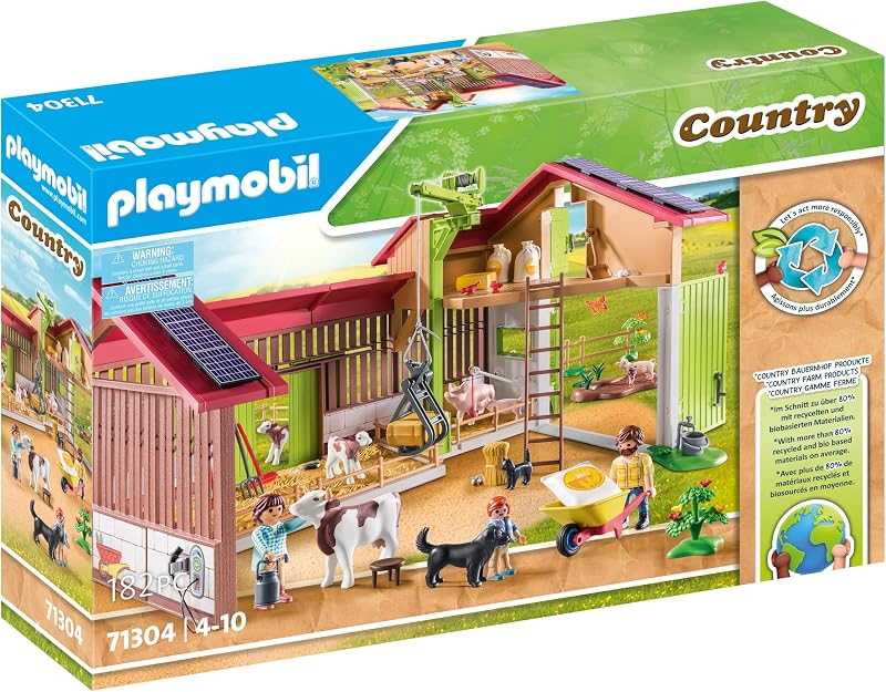 Playmobil 71304 Country Large Farm Sustainable Materials 182 pcs