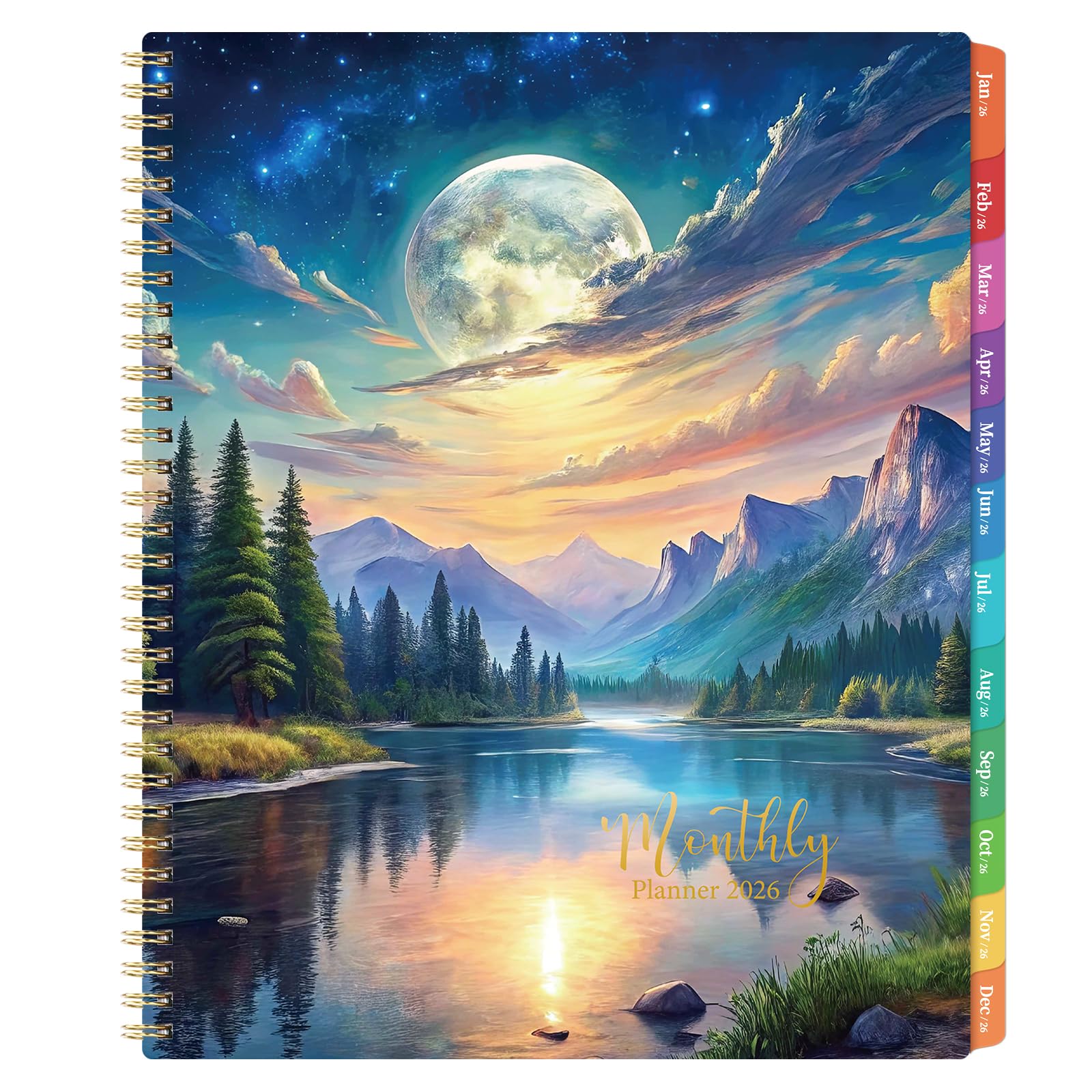 Photo 1 of 2026 Monthly Planner - Monthly Calendar 2026 from January 2026 to December 2026, Calendar Planner 2026 with Tabs, 8.5'' x 11''