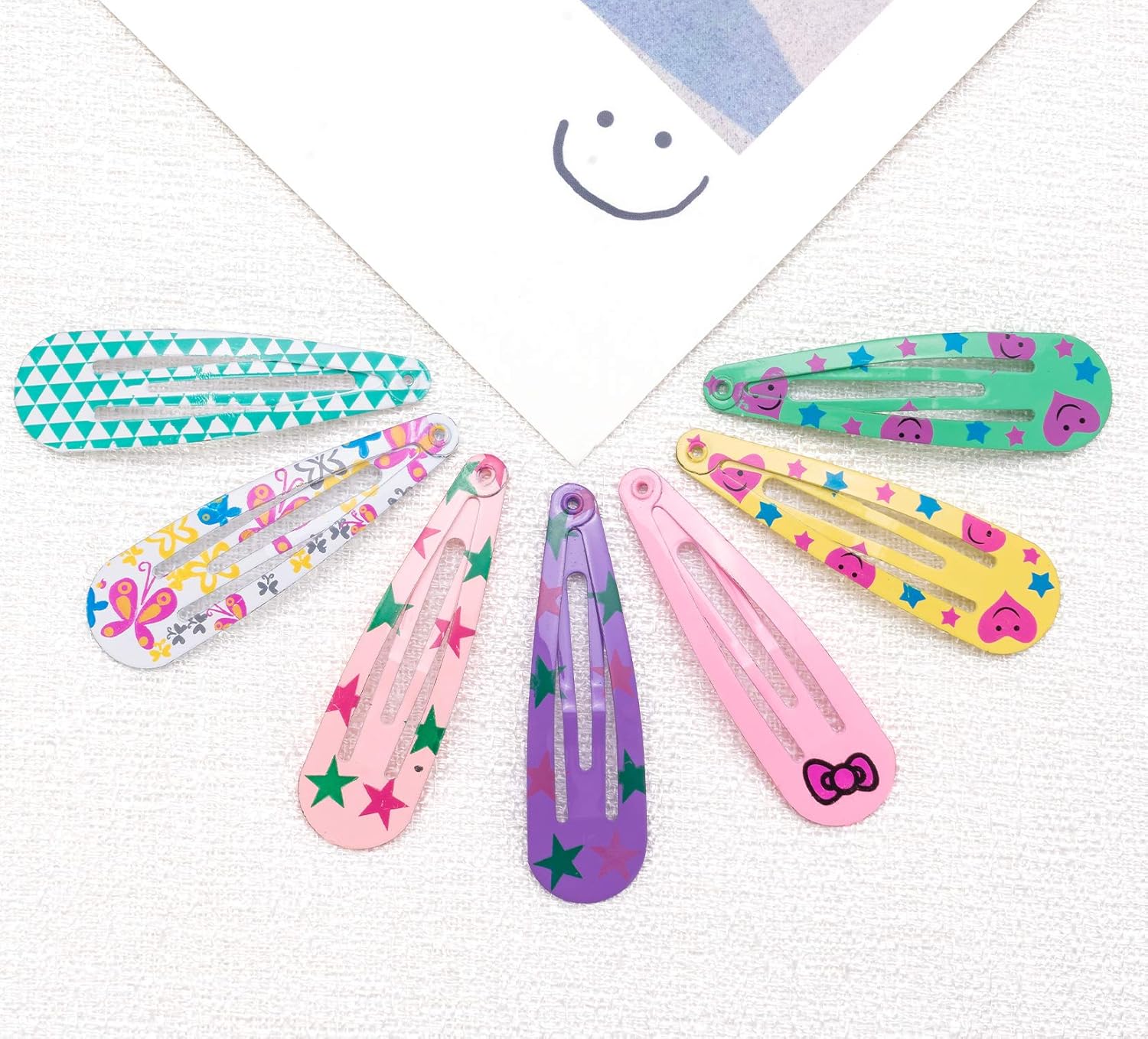 100pcs 2 Inch Hair Clips No Slip Metal Hair Clips Snap Barrettes for Girls Toddlers Kids Women Accessories 20 Colors (Assorted Color) : Beauty