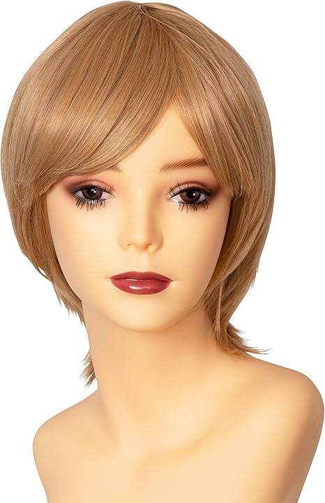 Amazon Party City Belle Wig ウィッグ ショート ユニセックス ミルクティーブラウン コスプレ 仮装 通販