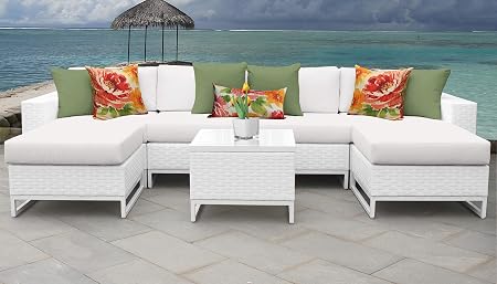 Amazon Com Tk Classics Miami 07b Miami Seating Outdoor Furniture Sail White Garden Outdoor