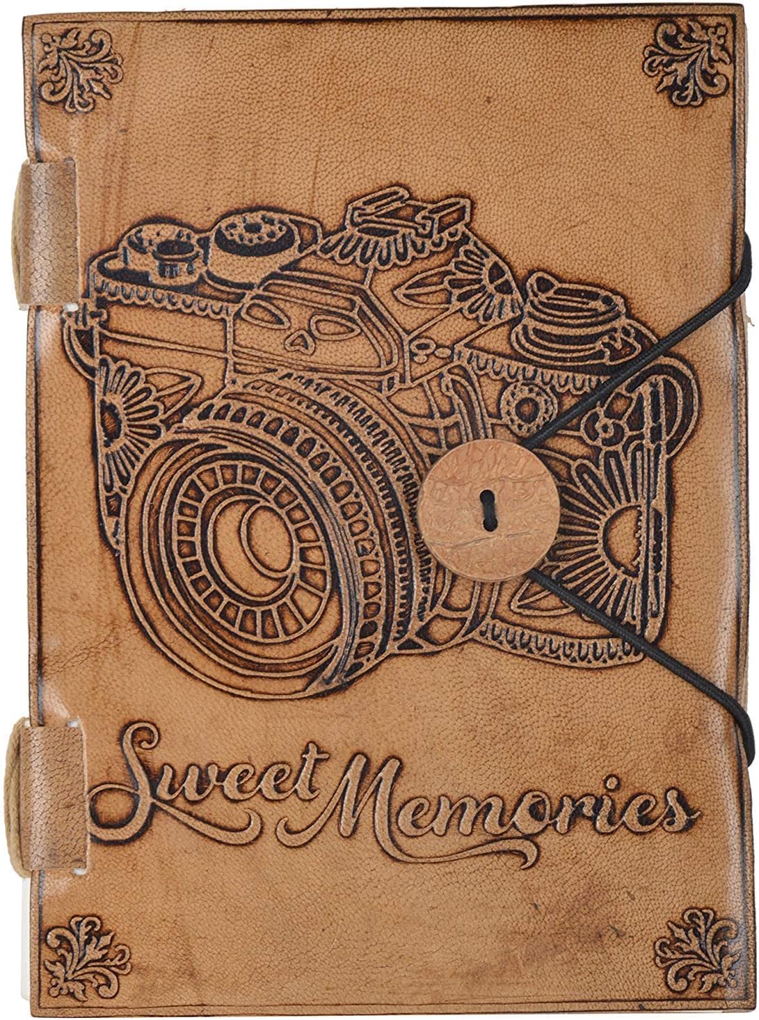 You Craft Leather Handmade Camera Embossed Button Lock Diary Tan 7x5 Inch Writing Diary Journal And Organisers Diary Carbon Paper Productivity To Do List Blank Diaries For Office And College Use Blank Notebook Writing Pad Story And Personal Life Writing Journals Diary Book Best Designer Book With Unique Appearance office accessories and tools