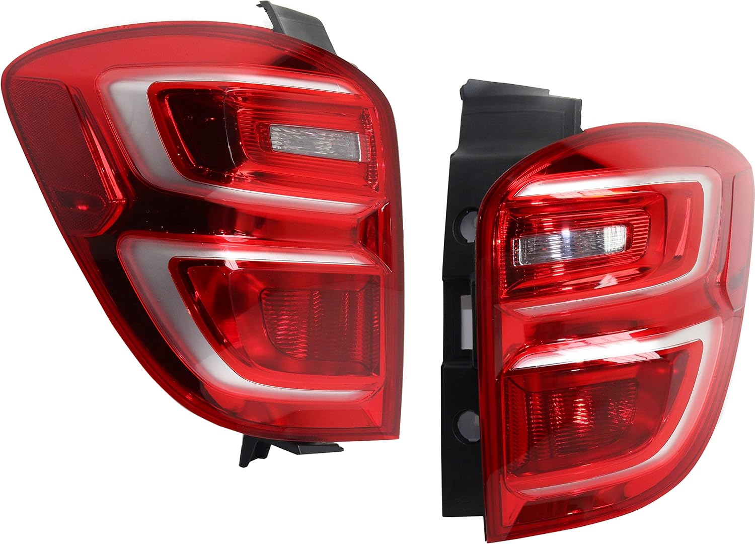 Evan-Fischer Halogen Tail Light Set For 2010-2015 Chevy Equinox - Clear/Red Pair