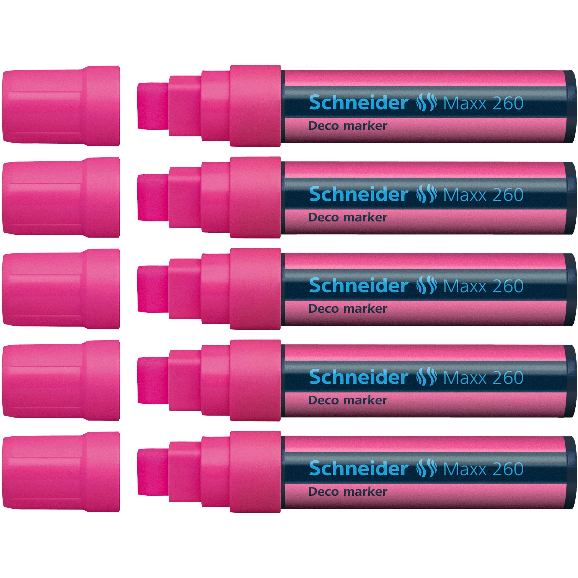 Schneider Maxx 260 Chalk Marker - Pink (Pack of 5)