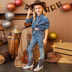 Motasha Boys Cowboy Boots Glitter Toddler Girls