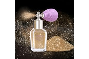 Yosca Body Glitter Spray, 30ML Loose Body Shimmer Powder Hair Spray Fine Glitter Sparkle Highlighter Makeup Mardi Gras Festival Concert Party Rave Accessories for Rave Clothes Hair Face Nail Art