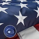 American Flag 3x5FT Outdoor Heavy Duty, American Flag with Embroidered Stars, Heavy 210D Oxford Flag, Sewing Stripes, Brass Buckles, Bright Colors Outdoor and Indoor, All Weather Protection