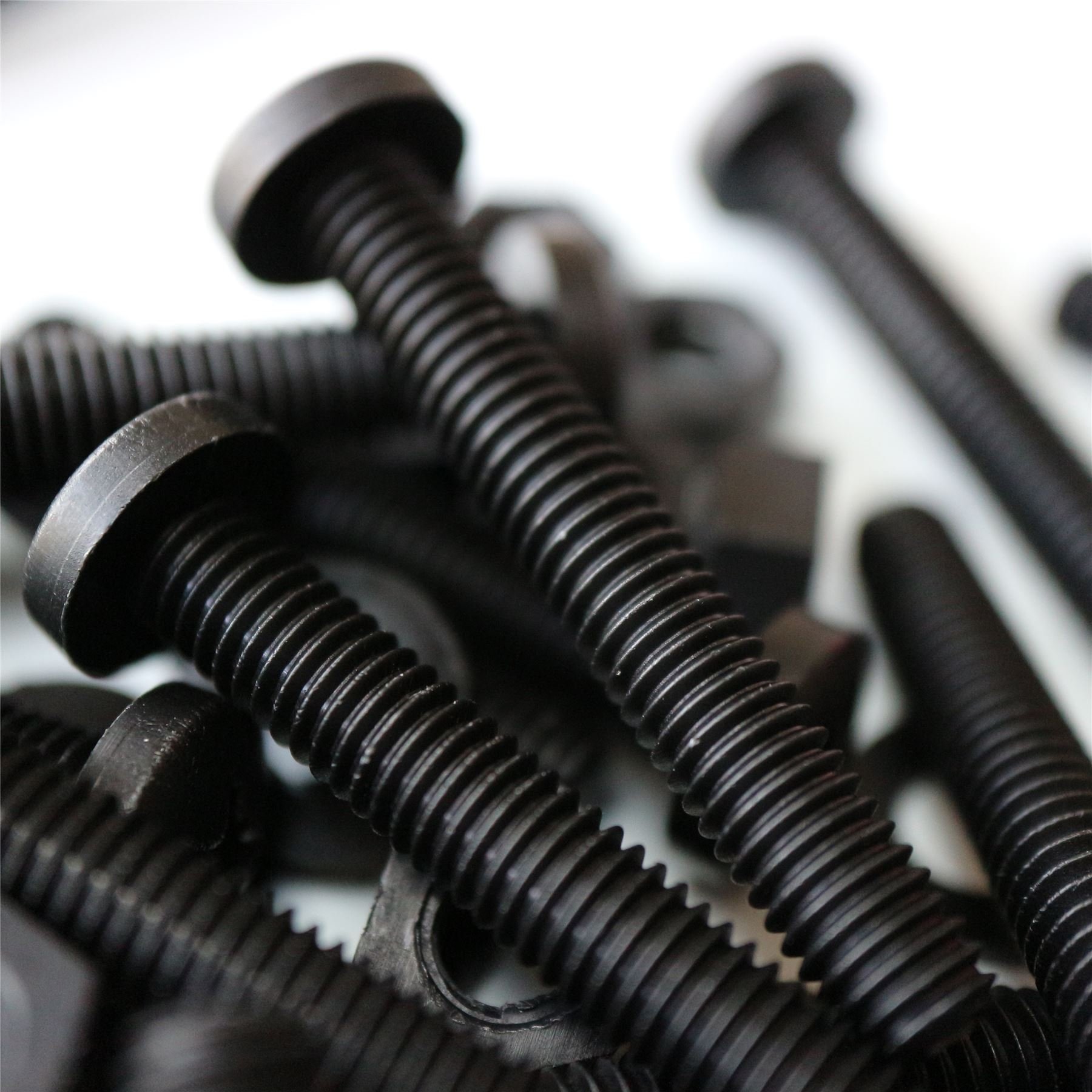 20 x Black Pan Head Screws Polypropylene (PP) Plastic Nuts and Bolts, Washers, M6 x 40mm